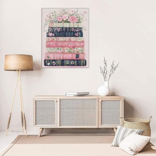 MYBISYMQQ Stamped Cross Stitch Kits - Flower Embroidery Starter Kit for Adult Beginners,Book Cross Stitch Kits Embroidery Kit Arts and Crafts for Beginners 15.7 x 11.8 Inches - Image 3