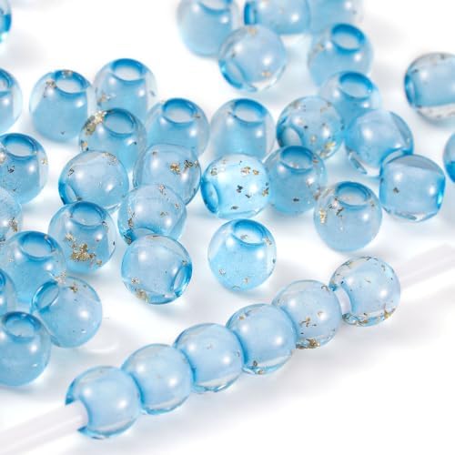 100pcs 10mm Resin Large Hole Beads for Carabiner Bag Charm Keychain by Aoxsie