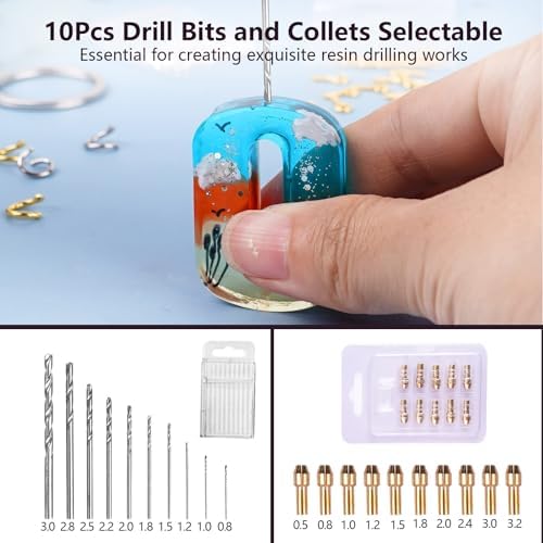 Cordless Resin Polishing Kit,Electric Resin Drill for Resin Casting Molds,Resin Tool with Mini Vice&143 Pcs Accessories,Resin Sander&Polishing Kit for Drilling,Carving,Polishing,Jewelry Making - Image 5