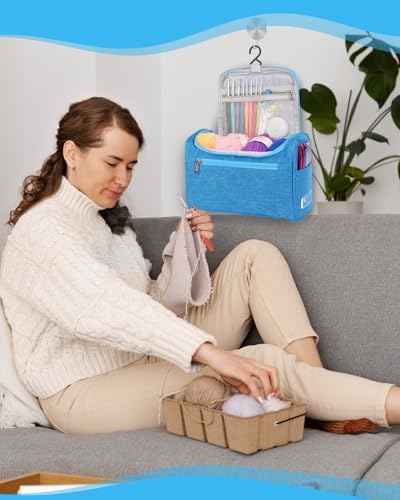 Aeelike Crochet Kits for Beginners Adults Kids, Complete Crochet Set, Blue - Image 5