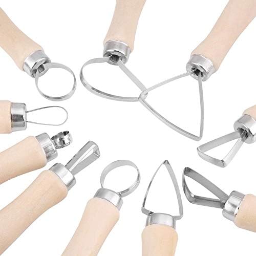 Akozon Pottery Tools Clay Sculpture Tool Set JR2-10/ 10Pcs DIY Wax Carving Pottery Shapers Tools Clay Sculpting Tools Set Accessories - Image 3