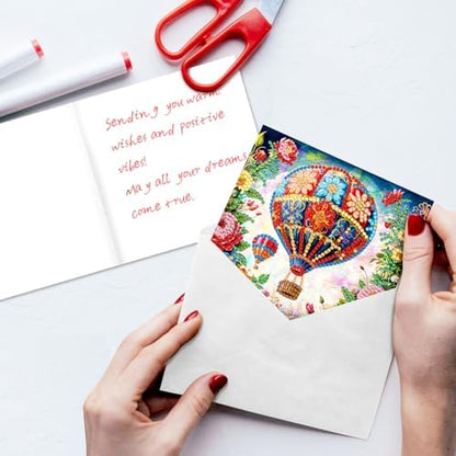 12 Pack Flower Butterfly Diamond Painting Greeting Card Kits DIY 5D Diamond Art with Envelopes & Rhinestones,Christmas Creative Birthday Gifts for Adults - Image 6