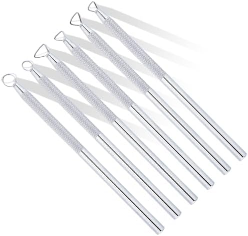 Glamorway Pottery Tools, 6-Piece Clay Sculpting Tools Set with Mini Aluminum Ribbon Loop Cutters for Carving, Trimming and Detail Work by Glamorway
