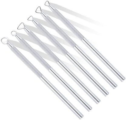 Glamorway Pottery Tools, 6-Piece Clay Sculpting Tools Set with Mini Aluminum Ribbon Loop Cutters for Carving, Trimming and Detail Work by Glamorway