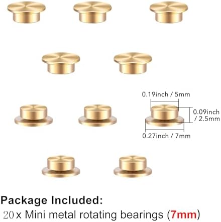 CYFUN DESIGN 20 Pcs Mini Metal Rotating Bearings for Card Making DIY Handmade Crafts Paper Cards Scrapbooking Crafting, 360°Rotation Charm Bearing Spinner Art Tool Nail Rings Jewelry Rotating Tools - Image 4