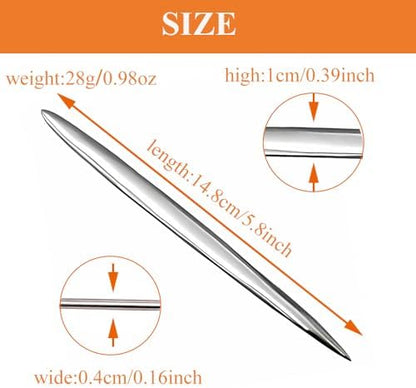 1 PCS Polymer Clay Needle Tools, Stainless Steel Scoring Sculpting Modeling Carving Tools for Feather Wire Texture Model Air Dry Clay Ceramic & Pottery Art Tool Supplies/5.8x0.39Inch/Silver - Image 2