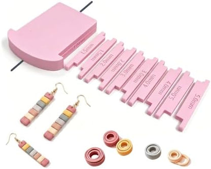 Polymer Clay Roller Guide Set with 12 Sliders, 6 Thickness Sizes, Tube Hoop Guide & Bead Roller Tool for Uniform Strips, Clay Snakes, Twisted Hoop Earrings and Jewelry Making by JIETING