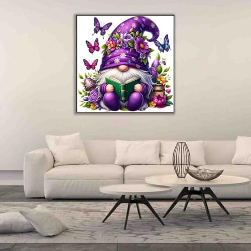 DYAIANGMU Gnome Stamped Cross Stitch Kit for Adults 13.7x13.7 inches - Image 4
