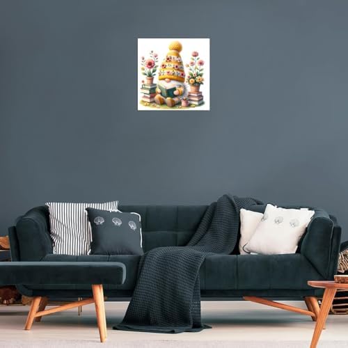 Gnome Stamped Cross Stitch Kits for Adults Beginner, Flowers Counted Cross Stitch Kits Printed Stitching Cute Patterns Dimensions Needlepoint Art Crafts Embroidery Kits for Adults - Image 4