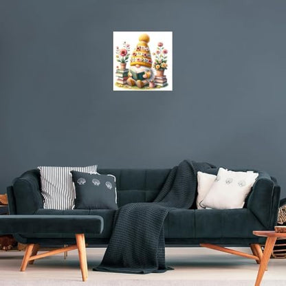 Gnome Stamped Cross Stitch Kits for Adults Beginner, Flowers Counted Cross Stitch Kits Printed Stitching Cute Patterns Dimensions Needlepoint Art Crafts Embroidery Kits for Adults - Image 4