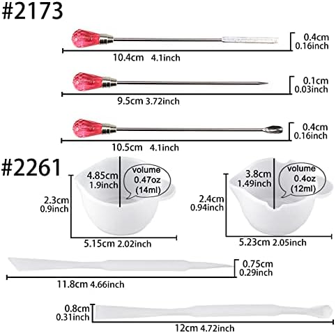 UV Resin Mixing Supplies, Palette Silicone Box with Lid, Stirring Rods, Measuring Cups - Image 2