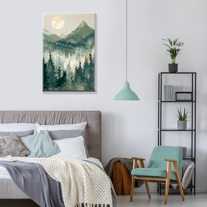 JOOZ Mountain Paint by Number for Adults with Frame, 8x12 Inch - Image 6