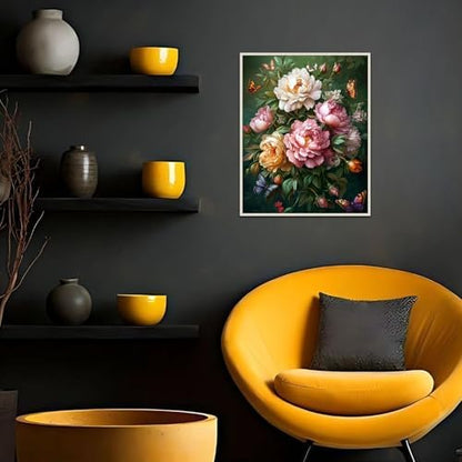 Banket Paint by Numbers Kit for Adults Beginner Flowers DIY Painting Kits for Adults Butterfly Easy Adult Paint by Number Kits on Canvas Color by Numbers for Gifts Home Wall Decor 16x20 Inch - Image 3