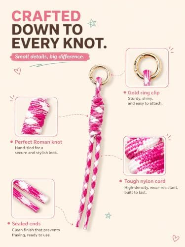 Paracord Keychain Kit, 20/30/60 Pack Braided Rope Bag Charms with Ring Clip - Image 4