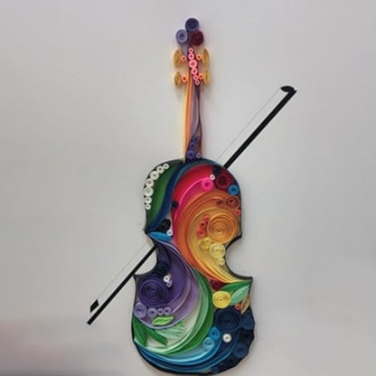 Violin Paper Quilling Kit Paper Quilling Adult Craft Great for DIY Craft Workshop, Home Decoration, Birthday Gift,Adult Friend interaction.It's Suitable for Adult and Craftsmen.Creative Stress Reliee. - Image 2