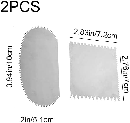 2 Pcs Serrated Scraper Crafts Tool Stainless Steel Pottery Clay Sculpture Scraper Ceramics Clay Sculpting Tools Kit for Sculpting Texturing Modeling - Image 2
