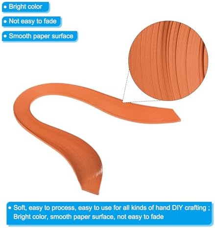 PATIKIL 240pcs Quilling Strips Paper, 3mm x 39cm Orange Red - Image 3