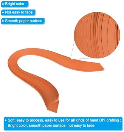 PATIKIL 240pcs Quilling Strips Paper, 3mm x 39cm Orange Red - Image 3