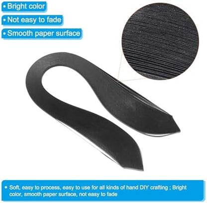 PATIKIL 600pcs Quilling Strips Paper 1/8"(3mm) 39cm Origami Paper Quilling Strip for Art DIY Hand Craft Christmas, Black - Image 3