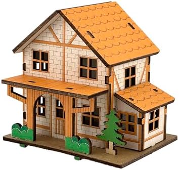 Log Cabin 3D Wooden House Puzzle,DIY Mini Building Model Kit，017 by Unknown