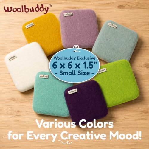Woolbuddy Wool Felting Pad 6 x 6 x 1.5 Inch (Teal), Durable Needle Felting Mat, Needle Felting Foam Pads Alternative - Image 4