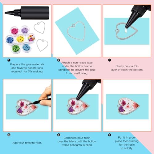 Oubaka 50pcs Open Bezels 5 Styles Open Frame Pendant Open Back Bezel Pendants Geometric Hollow Frame Pendant for Resin Casting, Necklace, Earrings, Pressed Flower, DIY Crafts(White K) - Image 4