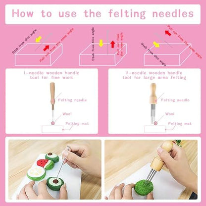 Complete Wool Felting Tools, Needle Felting Kit, Needle Felting Tools with 90Pcs Needle Felting Needles, 3Pcs Needle Bottles,2Pcs Needle Felting Pen,Needle Felting Tools for Beginner,Professional - Image 5