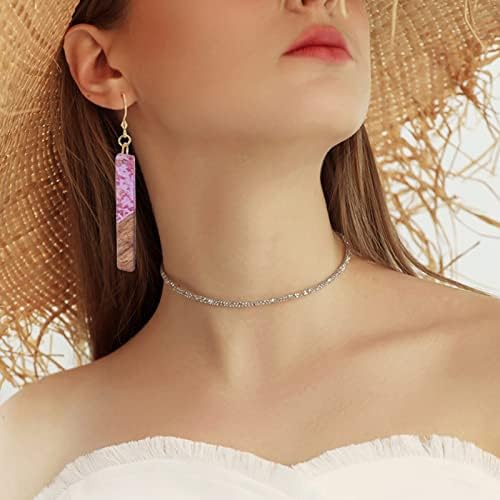 FASHEWELRY 18Pcs Wood Resin Earrings Charms Long Drop & Bar Shape Wooden Earring Blanks Earring Findings for Earrings Jewelry Making Kit with 120Pcs Earring Hooks & Jump Rings - Image 3