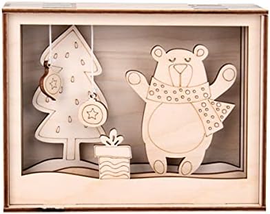 Rayher Holzbau 46599505 3D Winter Bear Motif Frame FSC Mix Credit Natural 15.5 x 12.5 cm Depth 3.8 cm 12-Piece for Crafts and Painting 1 Set - Image 3