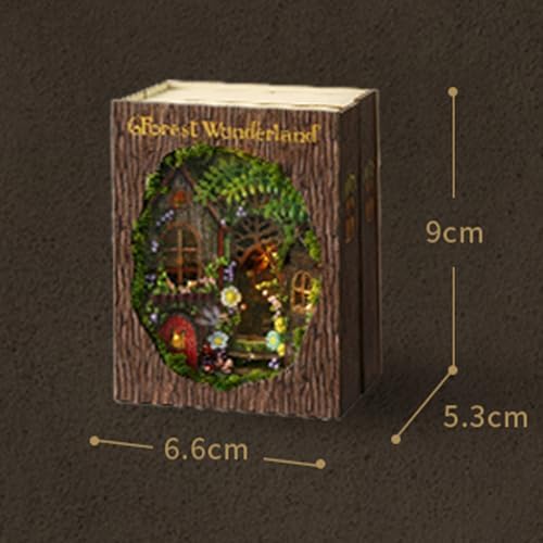 MAGQOO DIY Miniature Dollhouse Kit with Furniture 1:100 Scale Creative Room Mini Wooden Doll House Accessories DIY Miniature House Kit (Forest Wonderland) - Image 2