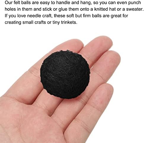 PATIKIL Wool Felt Balls Beads Wool Felting Pom 3cm 30mm Black for Home Crafts Handcrafts Project DIY Pack of 20 - Image 4