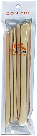 COMIART 10pcs Wooden Polymer Clay Pottery Play Dough Modeling Tools - Image 7