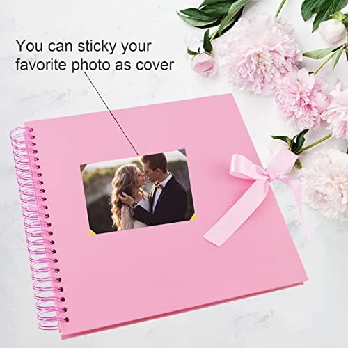 GOTIDEAL 12 x 12 Inch Scrapbook Album with 10 Metallic Markers, Pink - Image 3
