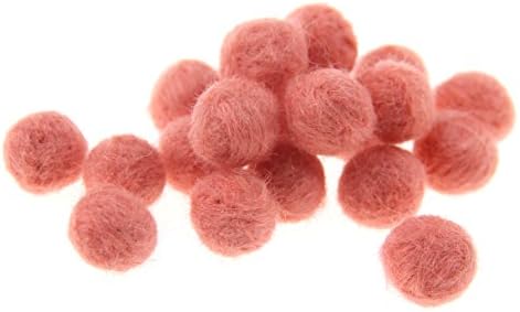 Needle Felt Balls Pure Wool Beads Dry Felted Balls 15mm Handmade DIY Crafts 20pcs (Peach) by Zasy