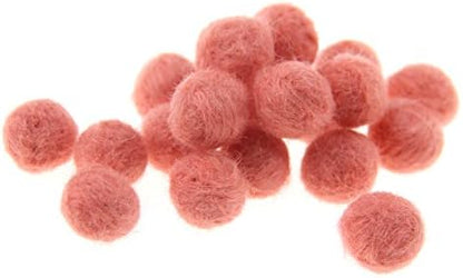 Needle Felt Balls Pure Wool Beads Dry Felted Balls 15mm Handmade DIY Crafts 20pcs (Peach) by Zasy