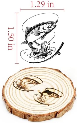 Solid Brass 1.5" Trout Biting Branding Iron for Wood Hats Leather Steak - Image 2