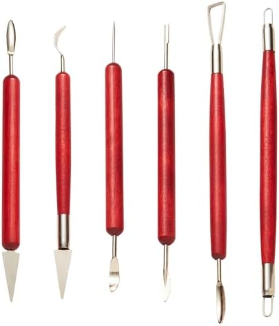 6 Pcs Clay Sculpting Tools for Air Dry & Polymer Clay, 6pc Pottery Tools by Unknown