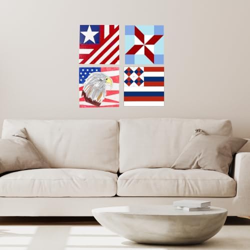 Barn Quilt Kit to Paint, Set of 4, 6 in, Farmhouse Wall Art DIY - Image 3