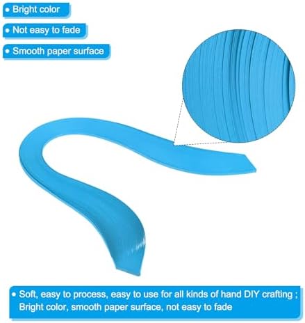 PATIKIL 240pcs Quilling Strips Paper, 3mm x 39cm Lack Blue - Image 3