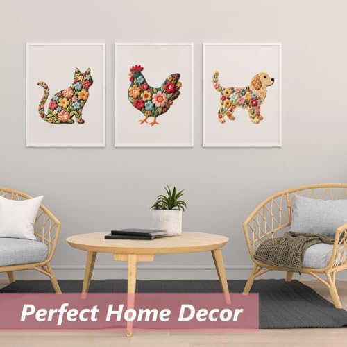 3 Packs Embroidery Kit for Adults, Embroidery for Beginners (Animal) - Image 6