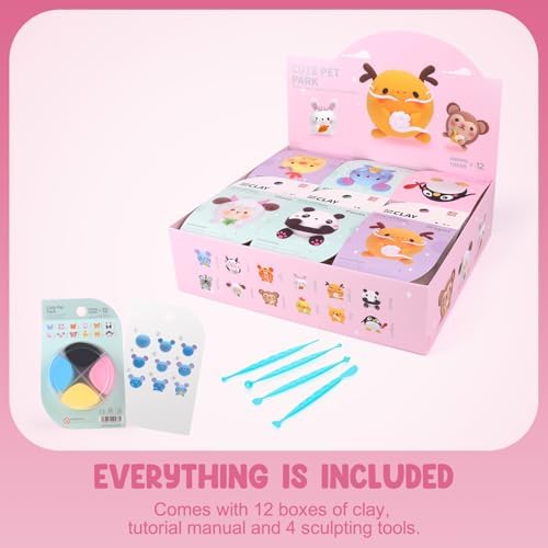 LOUFOR Air Dry Clay Kits for Kids, 12 Boxes - Image 5