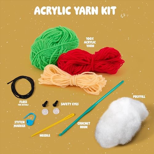 Bucilla Complete Crochet Kit, Oscar The Ornament, 3" - Image 2