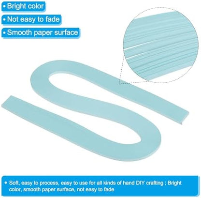 PATIKIL 360pcs Quilling Strips Paper 1/8"(3mm) 21"(54cm) Origami Paper Quilling Strip for Art DIY Hand Craft Christmas, Teal Green - Image 3