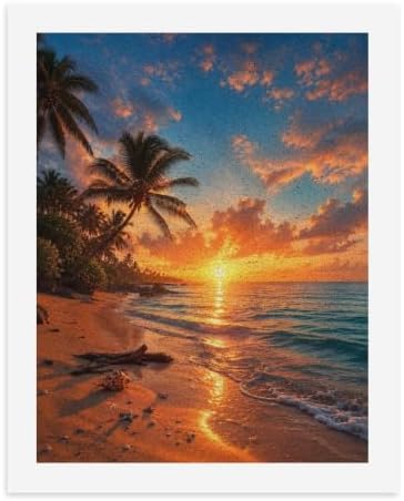 Bozfoxa Paint by Numbers Kit for Adults Beginner Tropical Sunset Art by Unknown