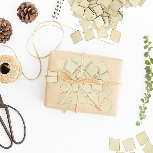 300 Pcs 1 Inch Unfinished Wood Pieces Blank Wood Squares Round Corner for Painting Writing Carving Letter Scrabble DIY (Square 1 x 1 x 0.12 inches) - Image 3