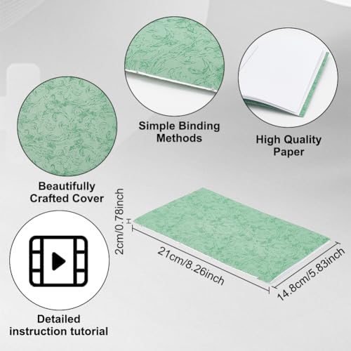 WEBEEDY 4 Sets DIY Bookbinding Kit Complete Book Making Kit DIY Writing Journal Set Bookbinding Starter Kit for Adults Beginners Work Note Taking Travel Business Personal Diary,8X6/15X21cm(A5) - Image 3
