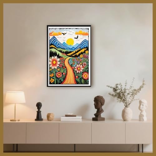 DOTSOPS Landscape Diamond Art Painting Kits Round Full Drill 11.8 x 15.7 in - Image 5