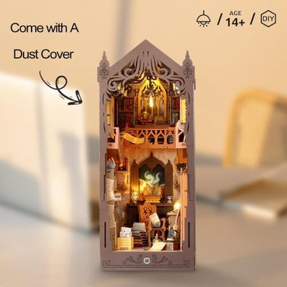 DIY Book Nook Kit, Miniature Dollhouse Booknook Kit with Light, Magic Store - Image 6