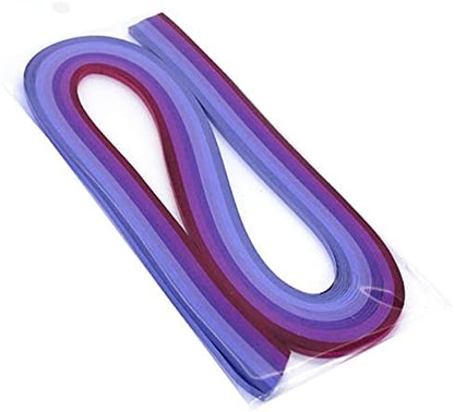 ODETOJOY Quilling Paper Gradient Quilling Strips 3mm Crafts Filigrana Paper 1/8inch Rainbow Color 120pcs Length 21inch (Purple) by ODETOJOY