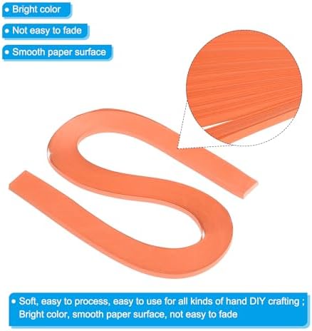 PATIKIL 240pcs Quilling Strips Paper 3/16"(5mm) 21"(54cm) Origami Paper Quilling Strip for Art DIY Hand Craft Christmas, Dark Orange - Image 3